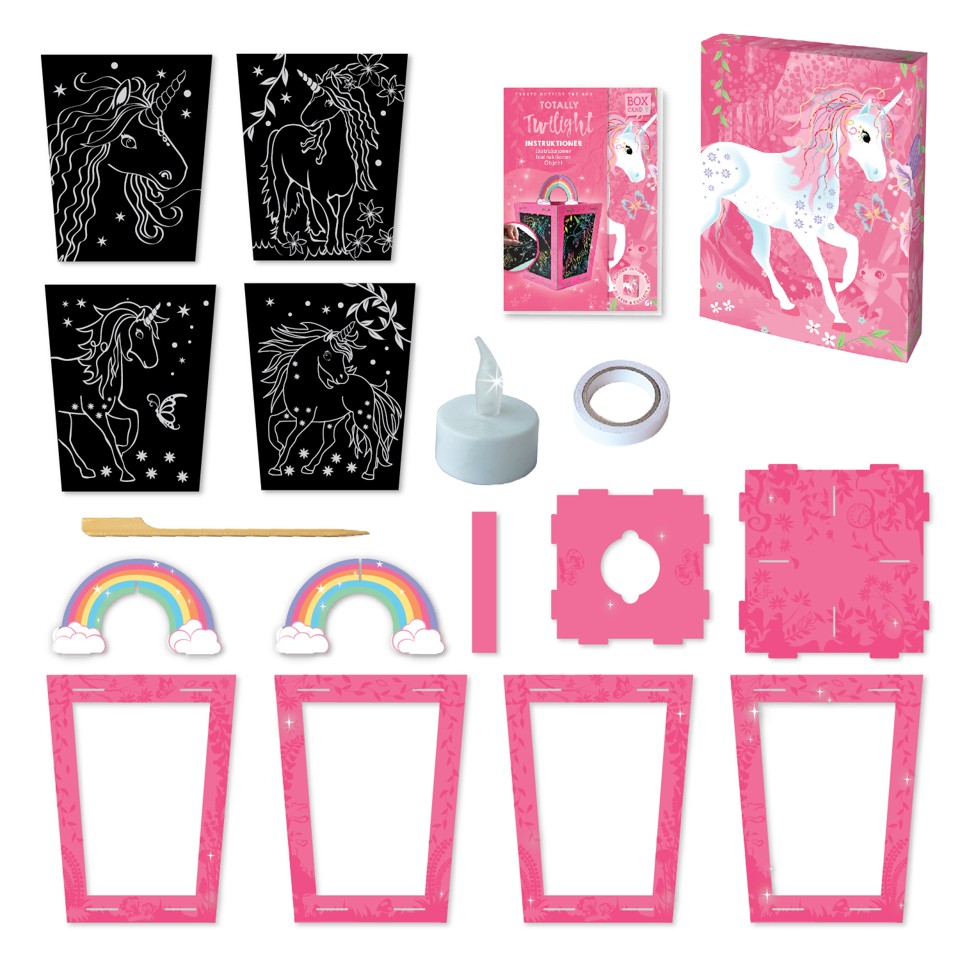 BOX CANDIY - Scratch Art Lantern - Totally Twilight Unicorns - (BC-1923)