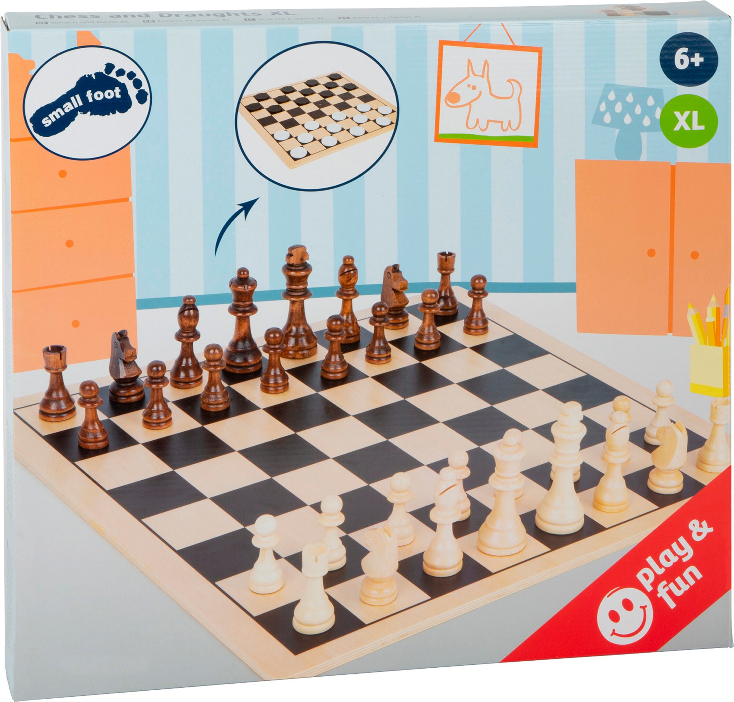 small foot Schach und Dame XL