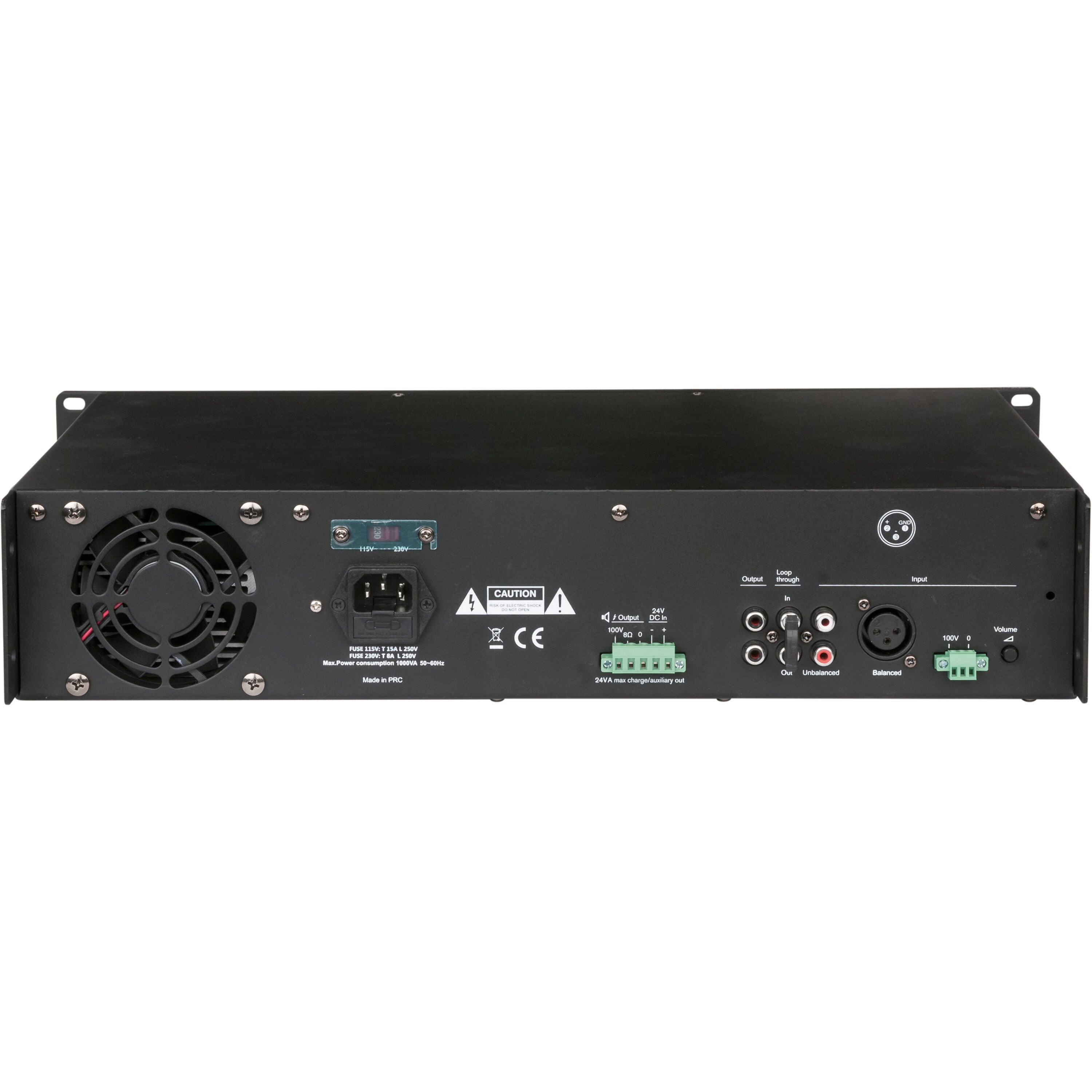 DAP PA-500 100 Volt versterker - 500 Watt