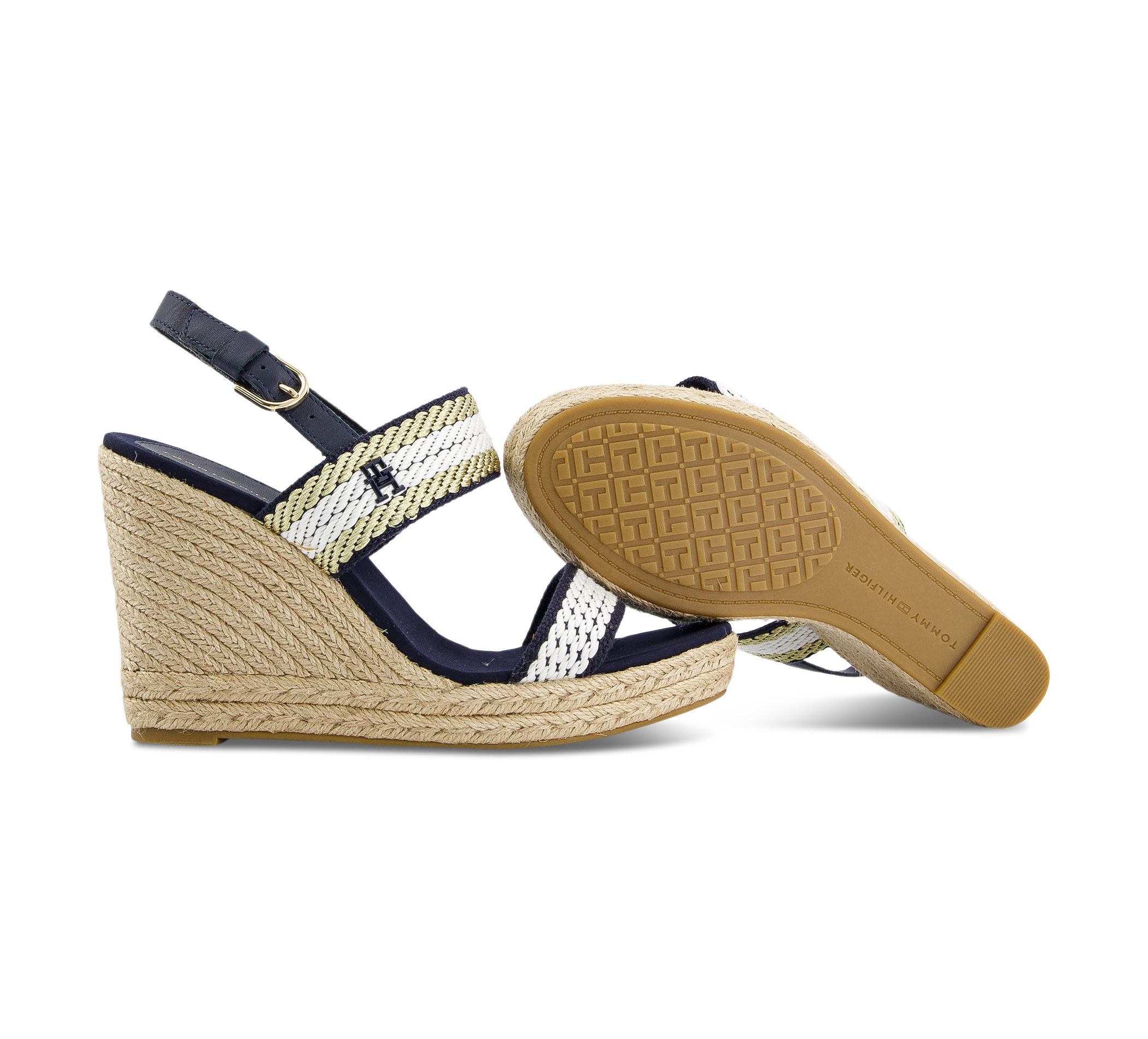 Tommy Hilfiger Golden Webbing Wedge - Keilsandaletten