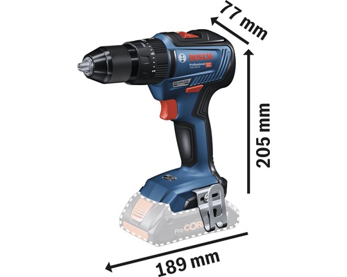 Bosch Professional GSB 18V-55 accu-slagschroefmachine inclusief L-BOXX 136, zonder accu en zonder lader