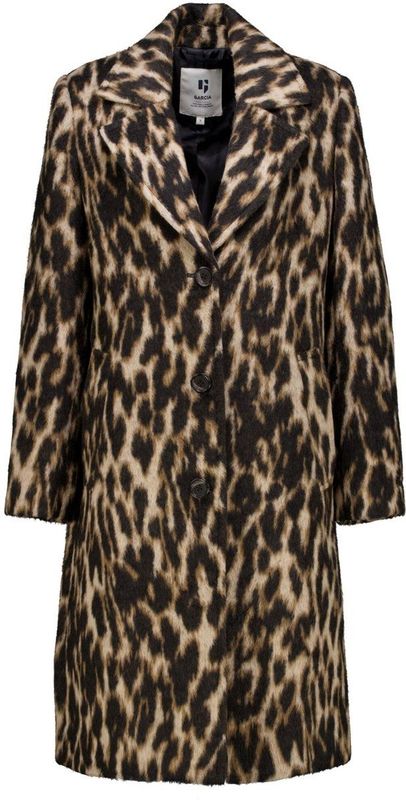 GARCIA - Halflange Mantel - Bruin - Wolblend - Oversized Kraag