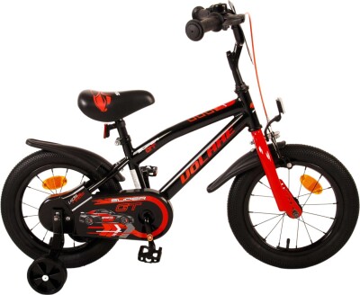 Volare - Børnecykel Med Støttehjul - 14'' - Super Gt - Rød