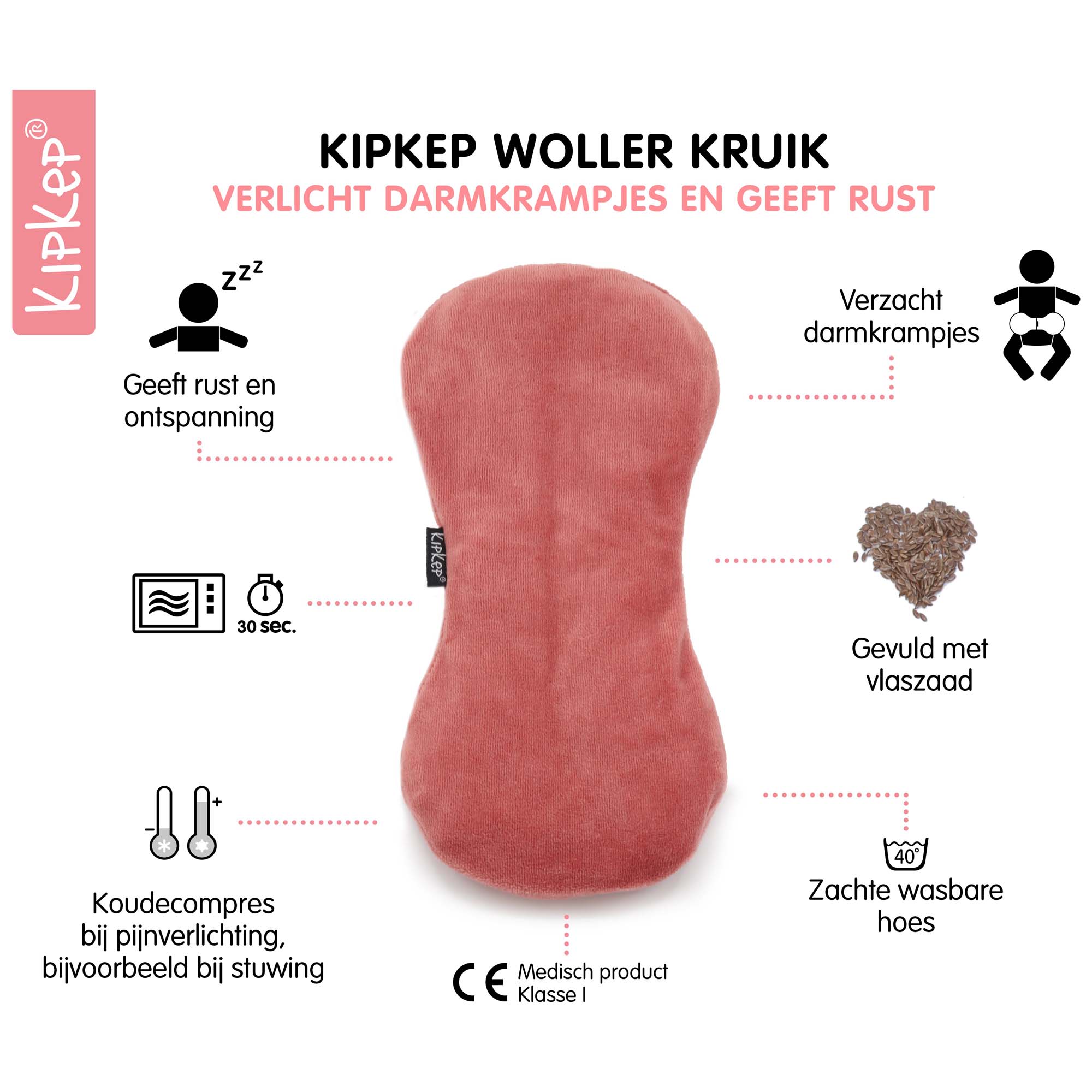 Kipkep Woller roze