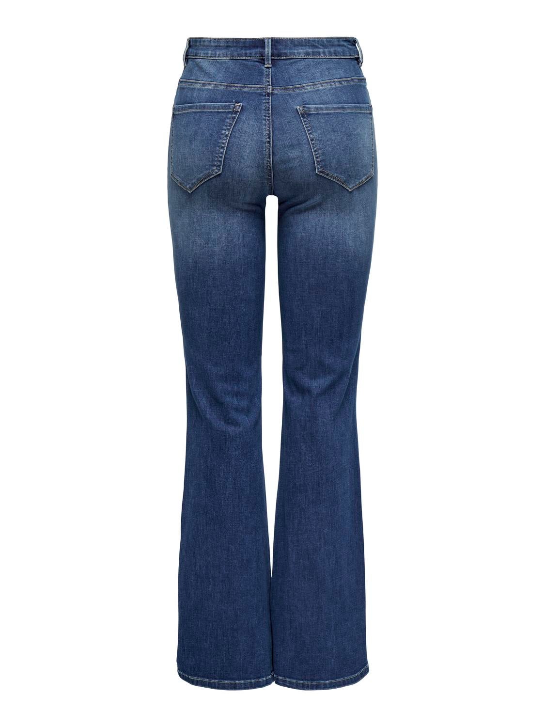 ONLROSE Hohe Taille Ausgestellt Jeans Medium Blue Denim