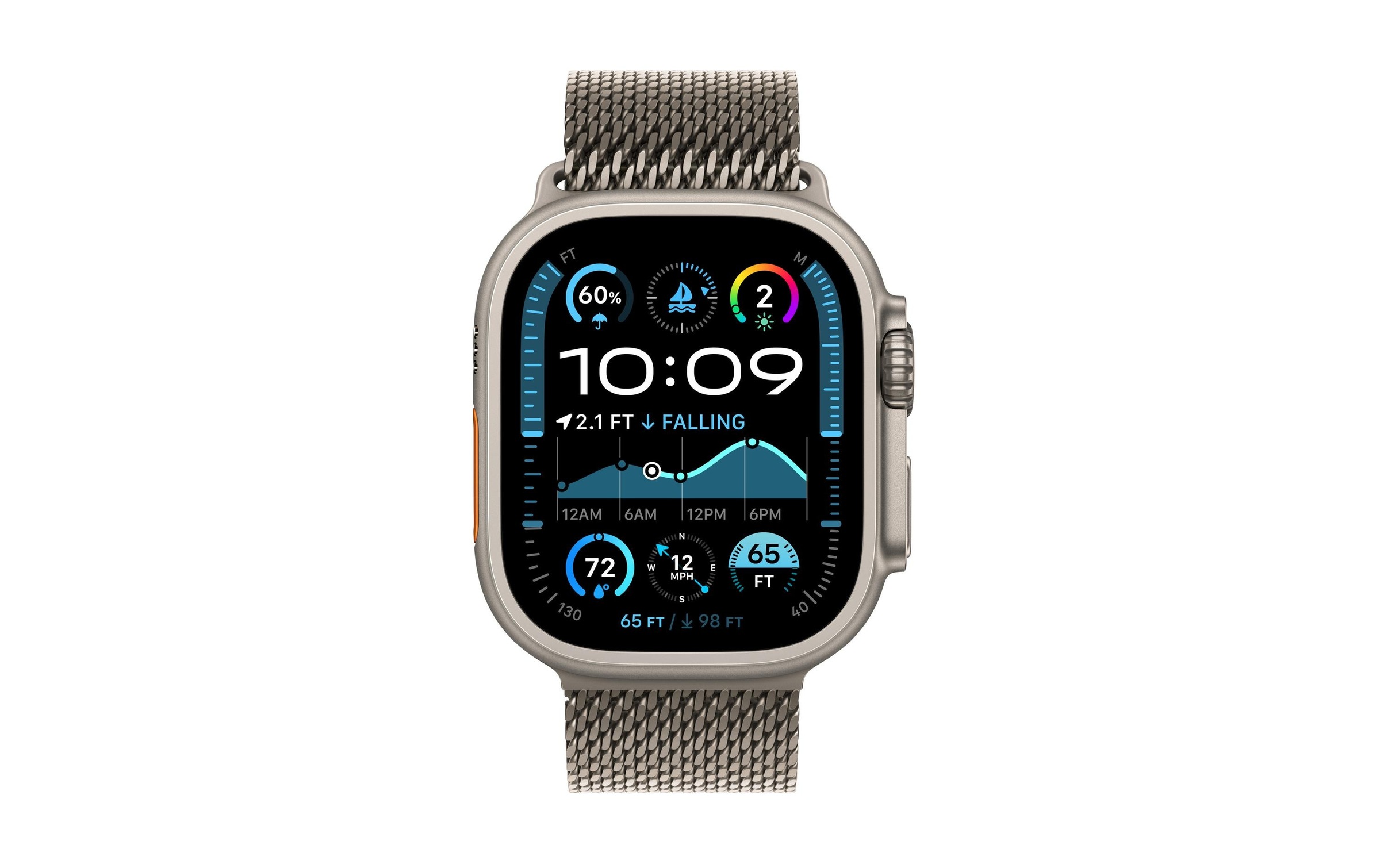 Apple Smartwatch »Ultra 2 Natural Titanium Alpine Loop Tan Large« ( ) Watch OS