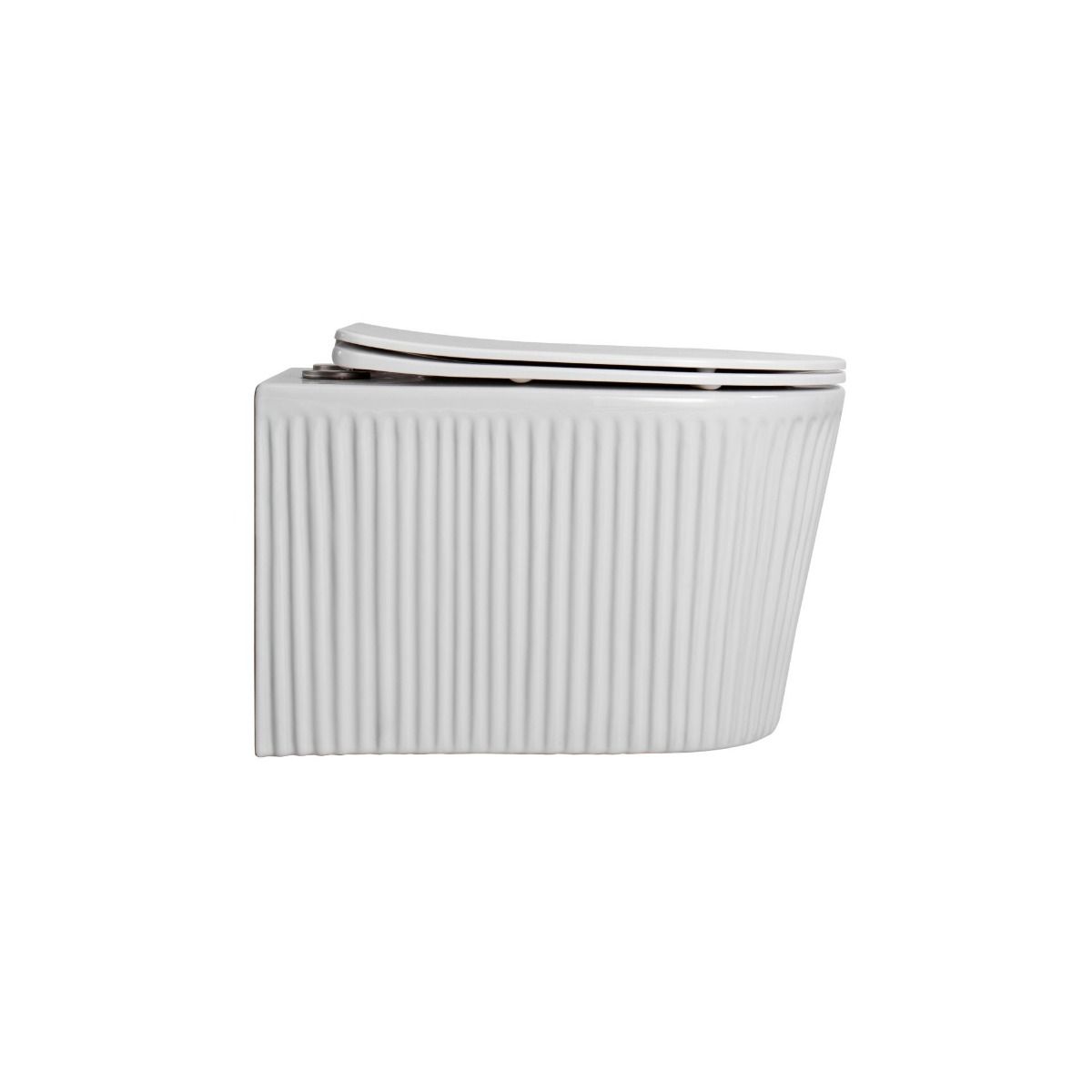 Sanigoods Flutty hangtoilet ribbel tornado flush glanzend wit