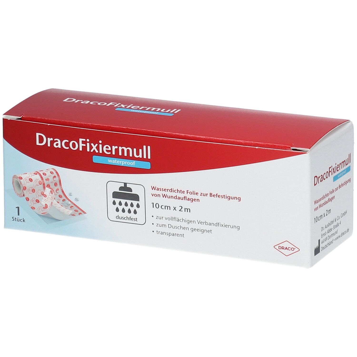DracoFixiermull waterproof 10 cm x 2 m