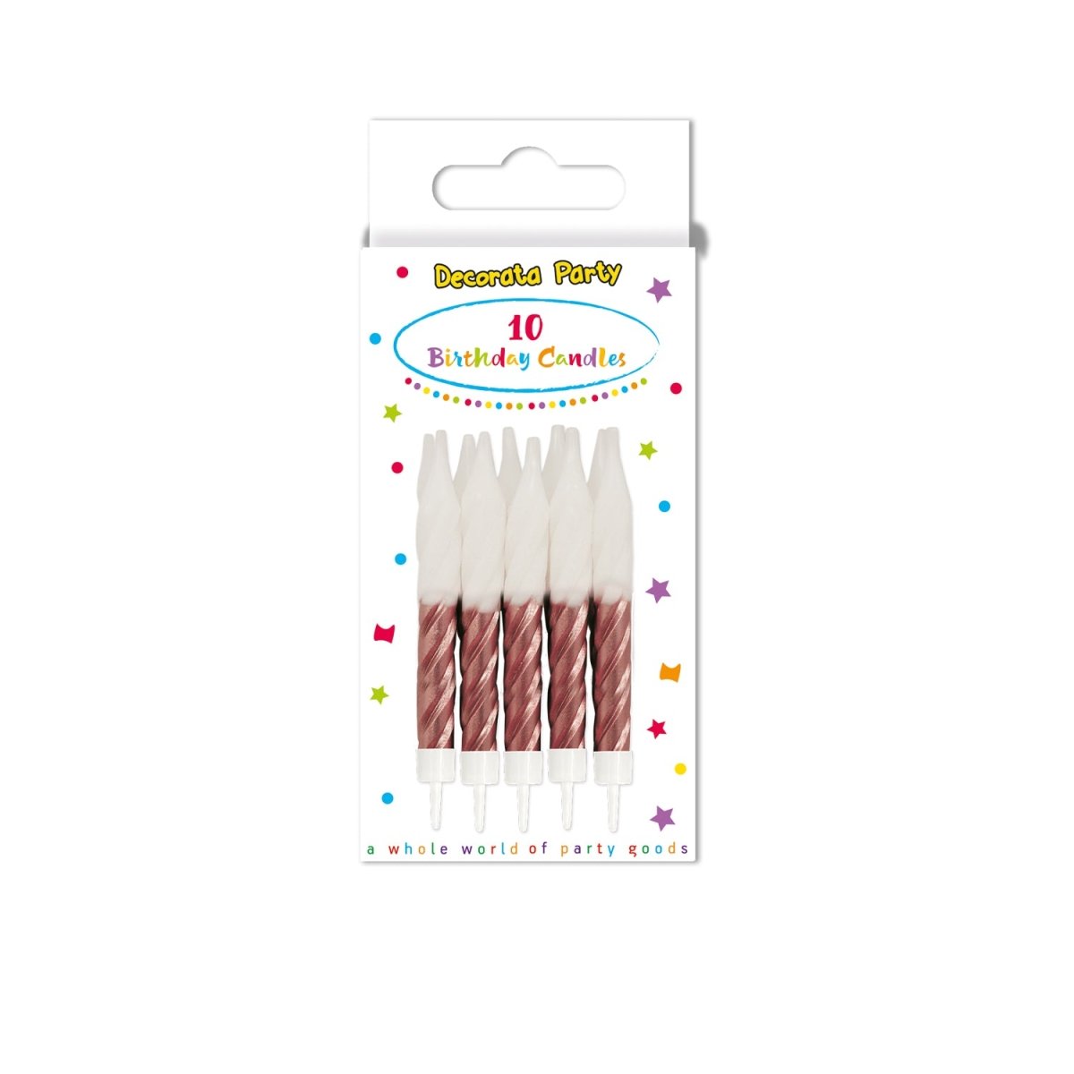 Goud Roze Kaarsen 10st