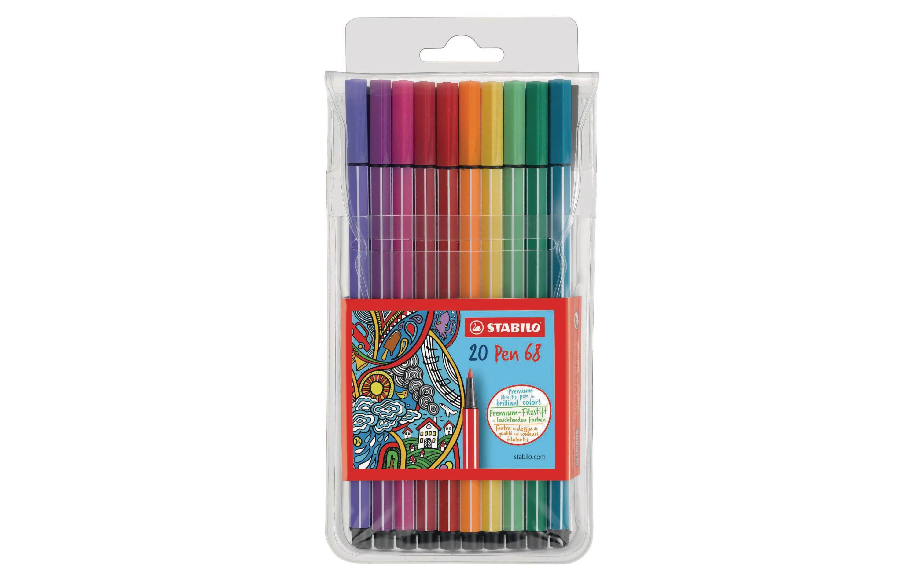 Fasermaler Pen 68 20 StückStabilo Pen 68 Filzstifte