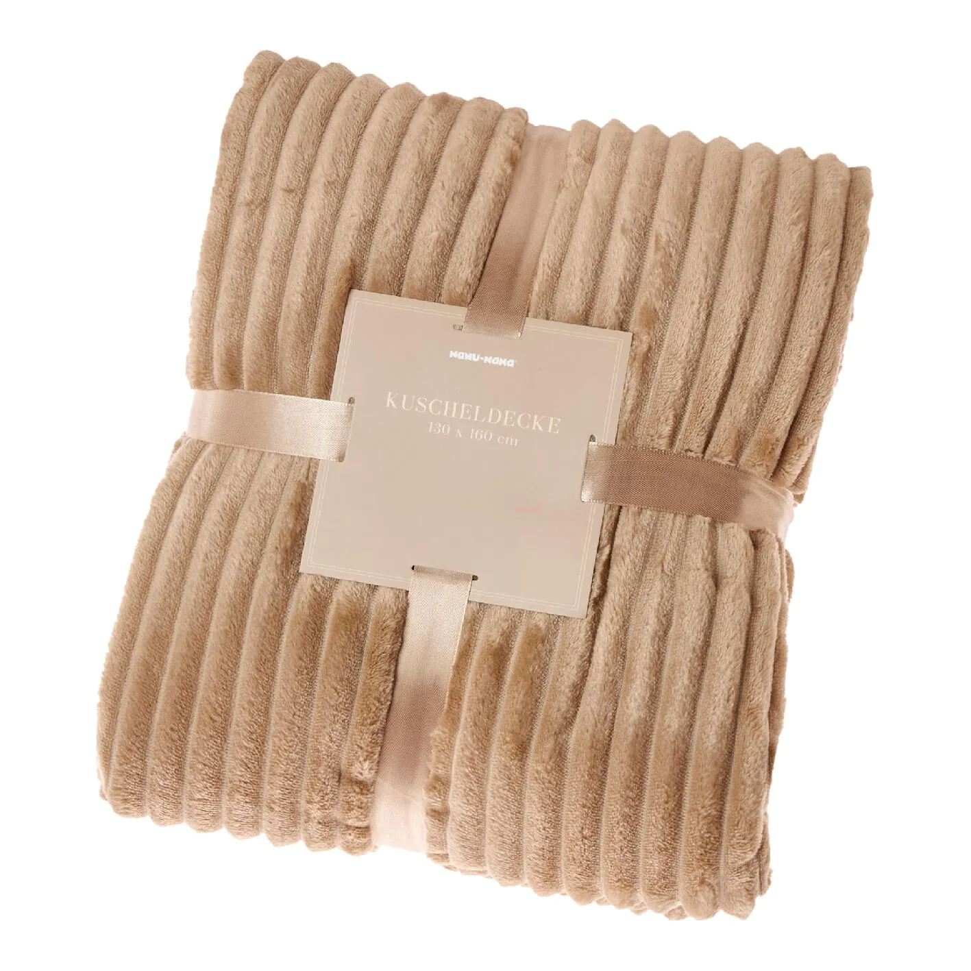 Decke Streifen, beige, 130 x 160 cm