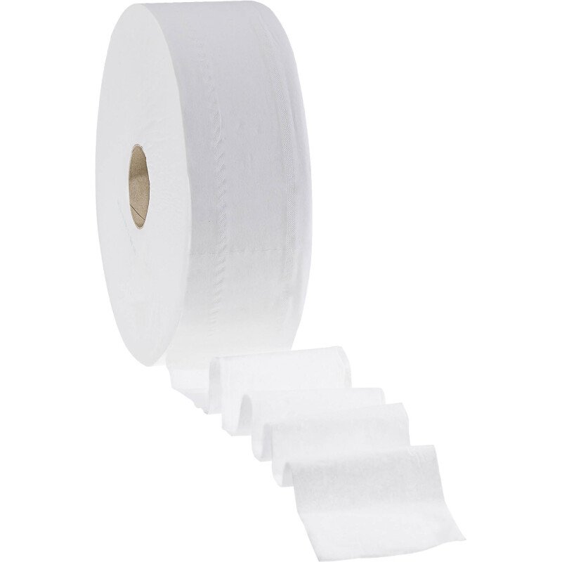 Papier toilette Maxi Jumbo double épaisseur Bruneau - 6 rouleaux de 380 m