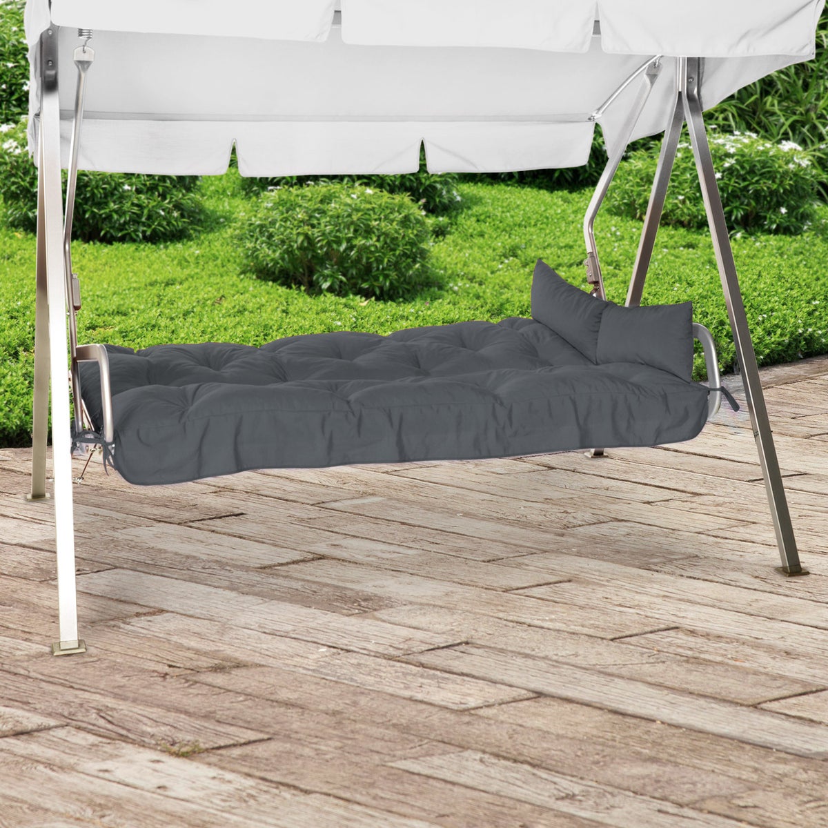Beautissu Flair HS veranda schommelkussen 180x50x8cm grafietgrijs