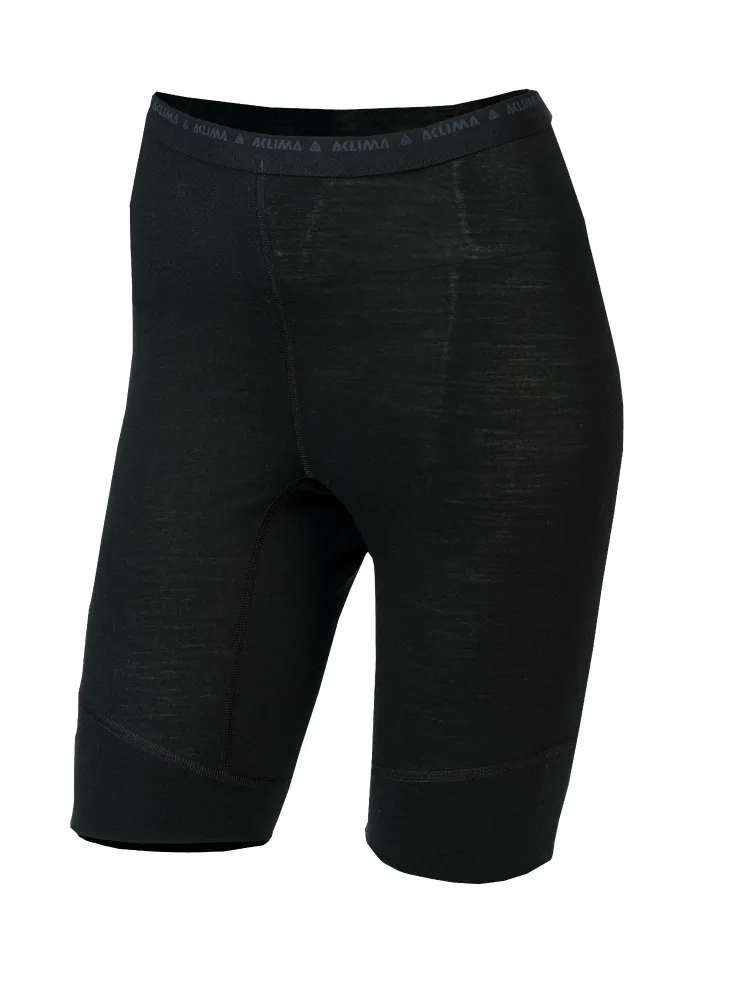Aclima LightWool Shorts Long Women Jet Black