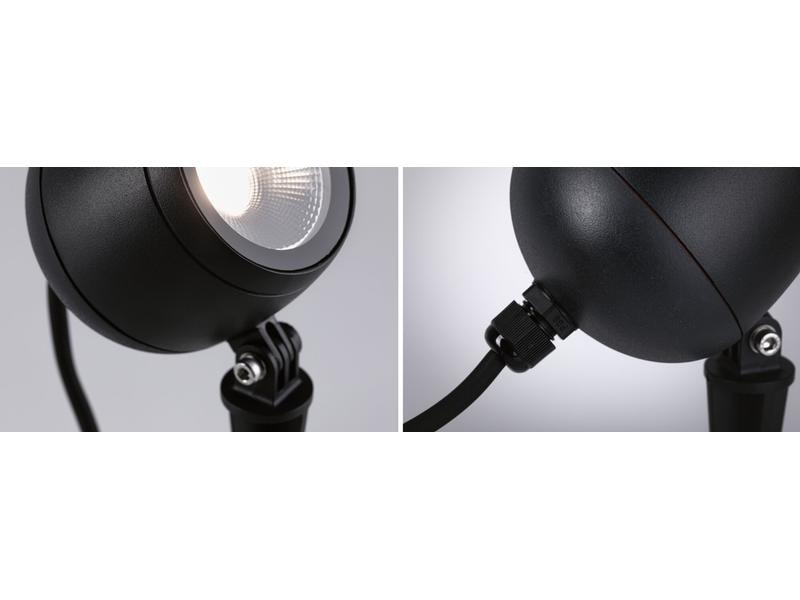 Paulmann Gartenspot Plug & Shine Kikolo, 60°, 3000K, 7.2W, LED Gartenstrahler