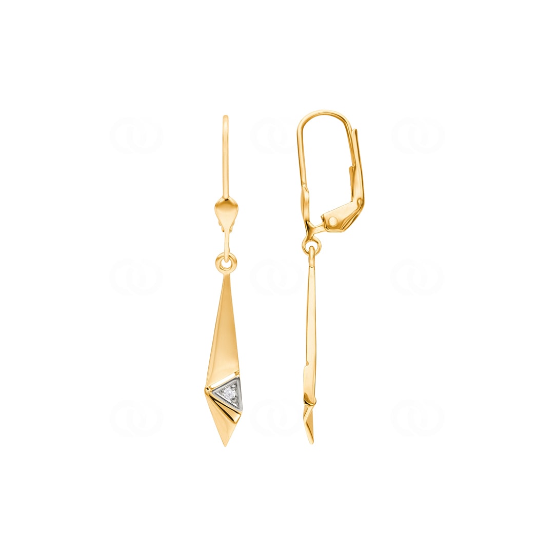 Ohrhänger 750/18 K Gelbgold mit Zirkonia
