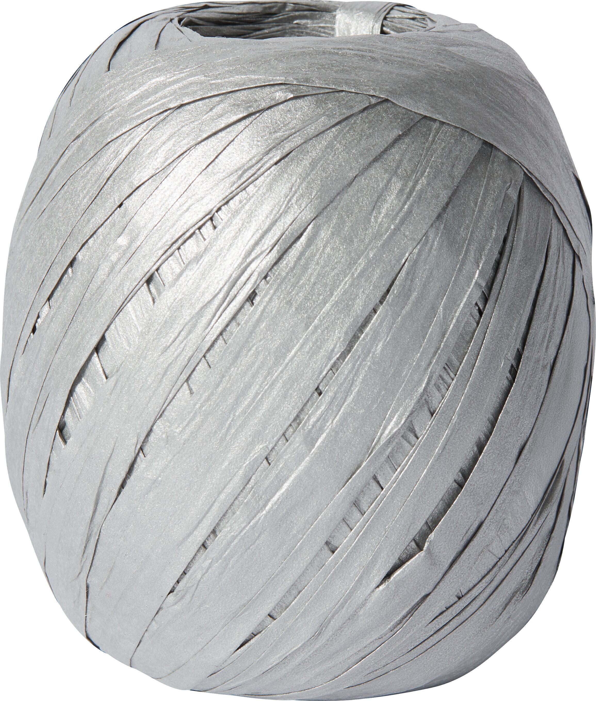 PAPER RAFFIA Band - Silber / B: 5.0 mm