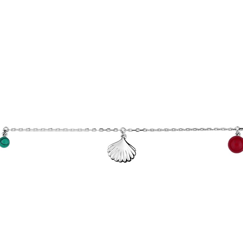 Chaîne de cheville Femme 25 cm - Fantaisie - Argent 925