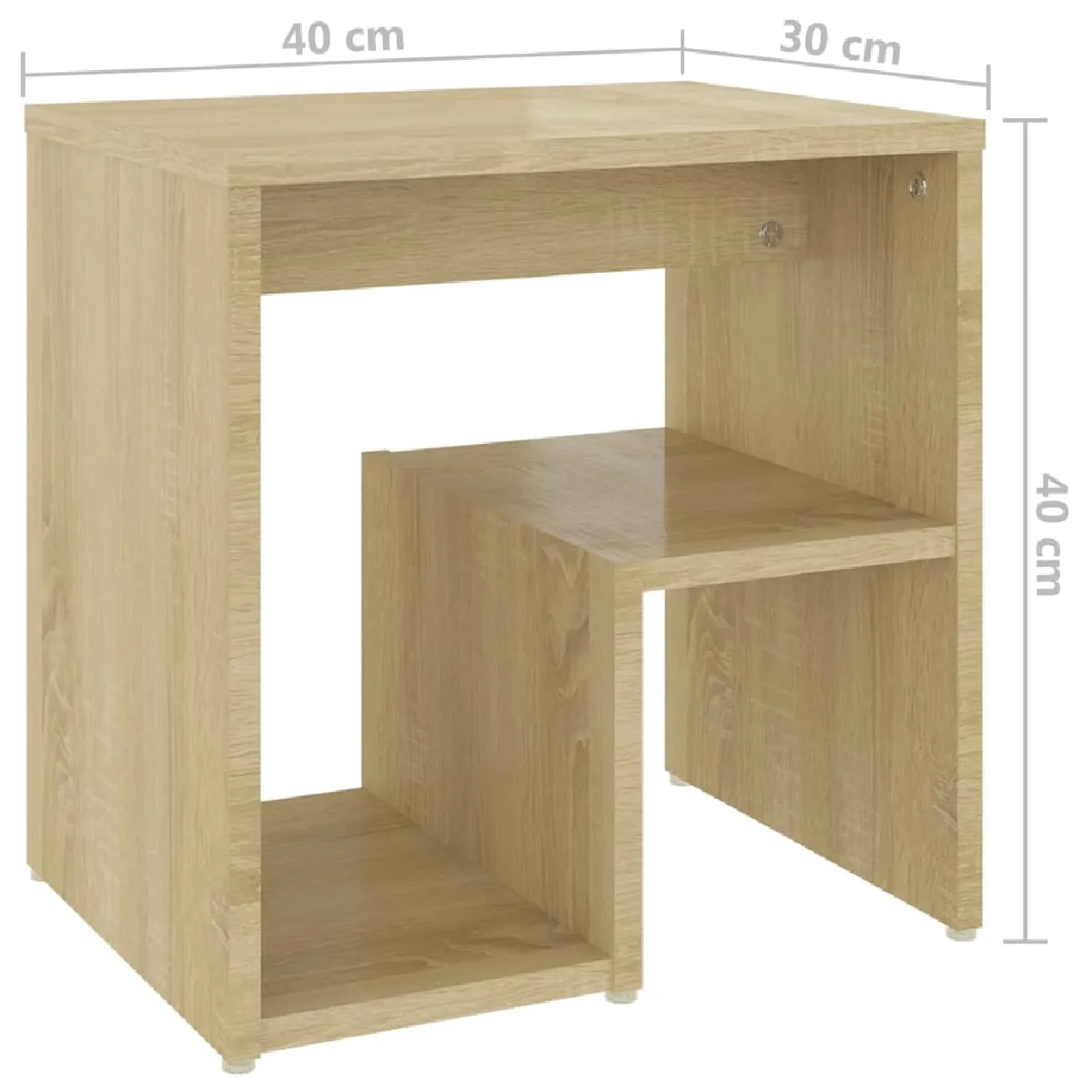 vidaXL Table de chevet - Chêne sonoma