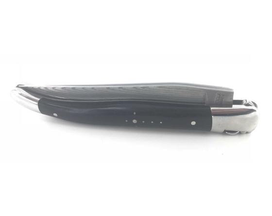 Laguiole 12 cm 2 mitres Damas Japonais Ebène Couteau de poche par Laguiole en Aubrac