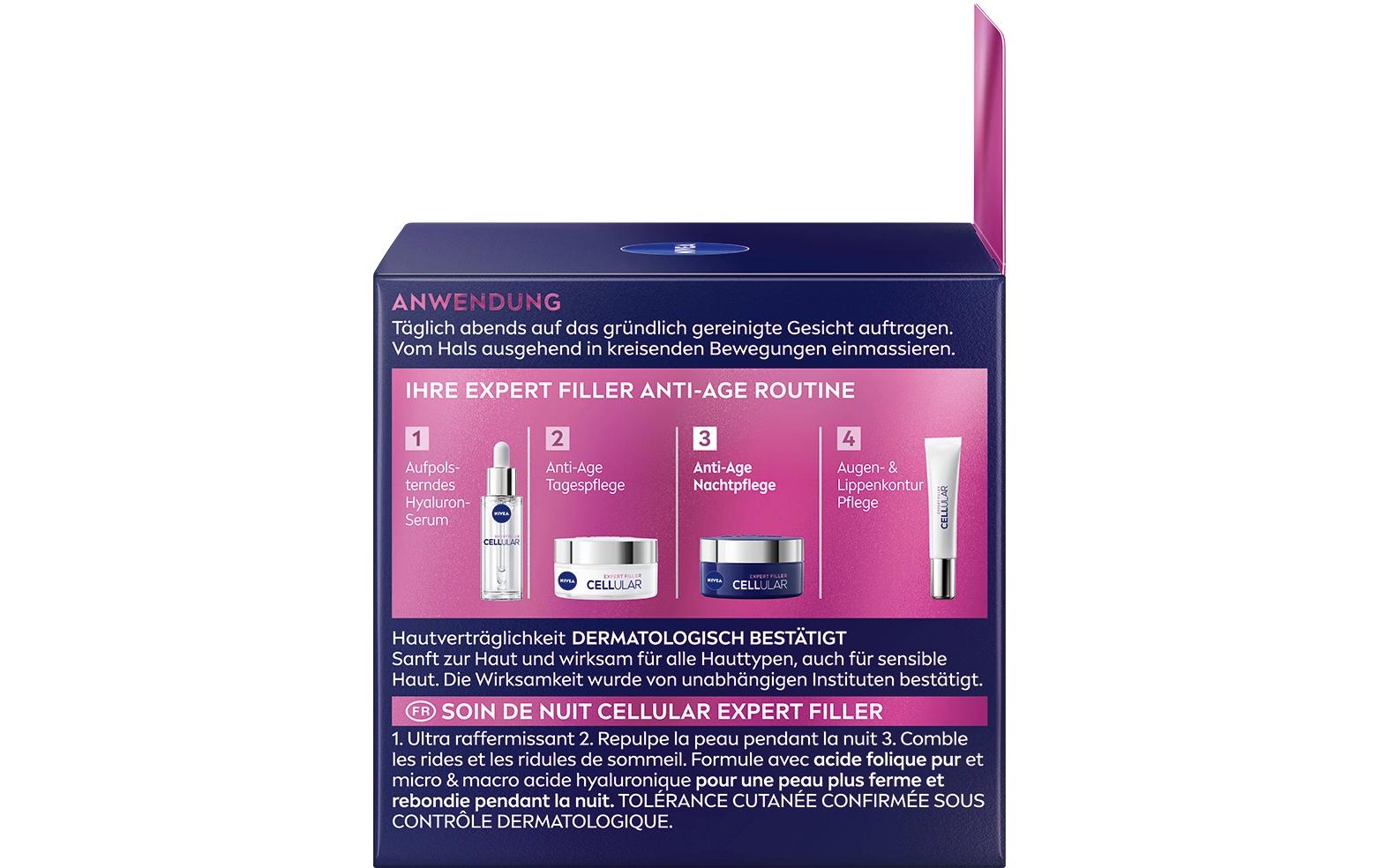Nachtcrème Cellular Expert Filler Anti-Age 50 mlHochwirksame Anti-Age Nachtpflege