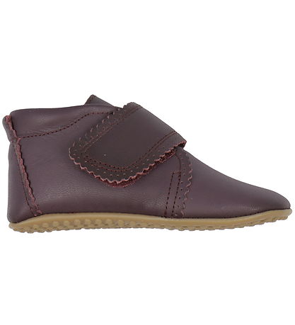 Pom Pom Leder-Krabbelschuhe - Anfänger Klettband Jakobsmuscheln