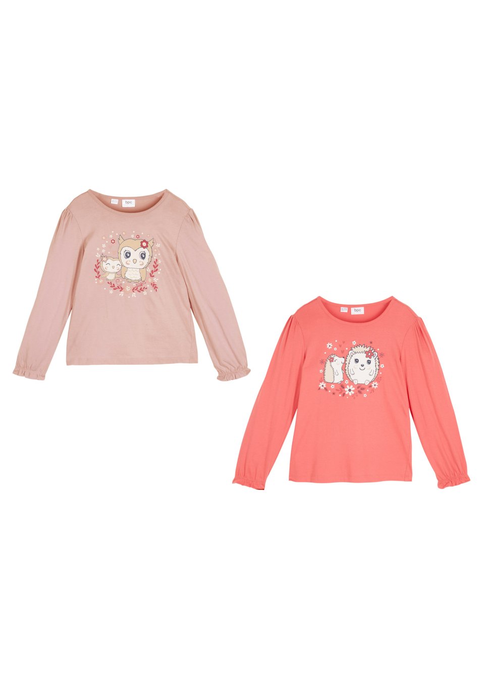 Lot de 2 T-shirts manches longues fille