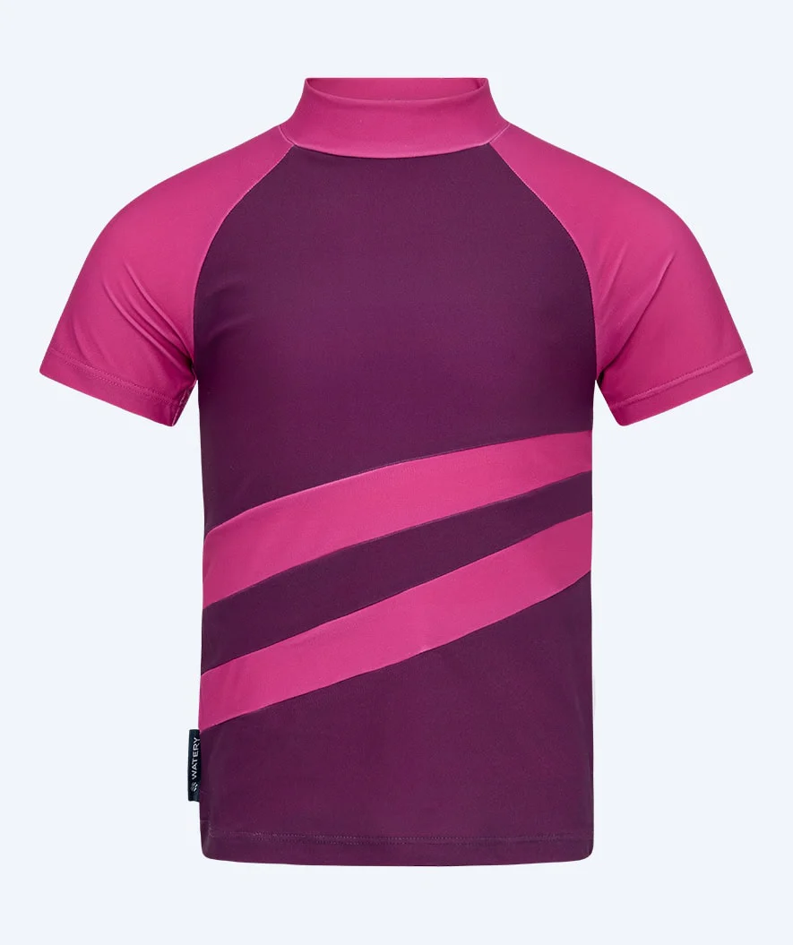 Watery UV-trøje til børn - Manami Kortærmet Rashguard - Lilla