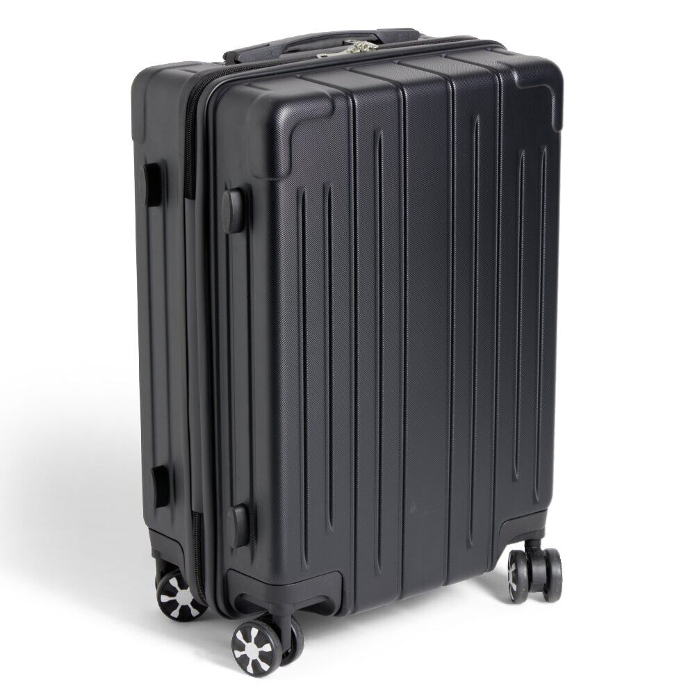 Valise cabine trolley à roulettes noir 38L petit modèle