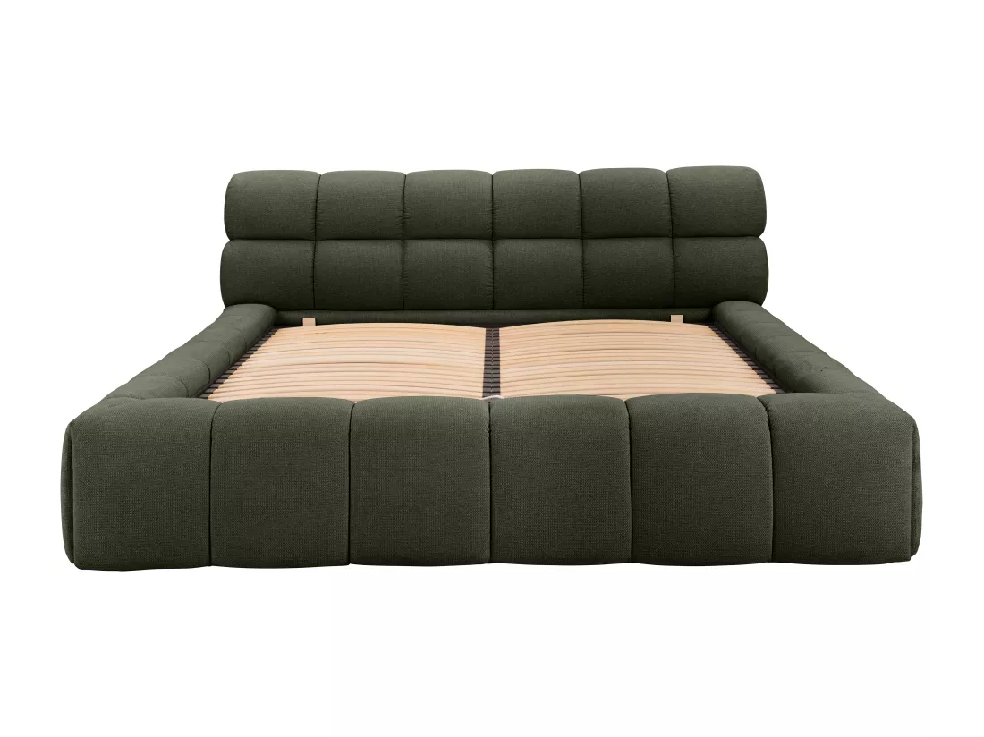 Lit coffre 160 x 200 cm - Tissu - Vert - FORVIK de Pascal Morabito