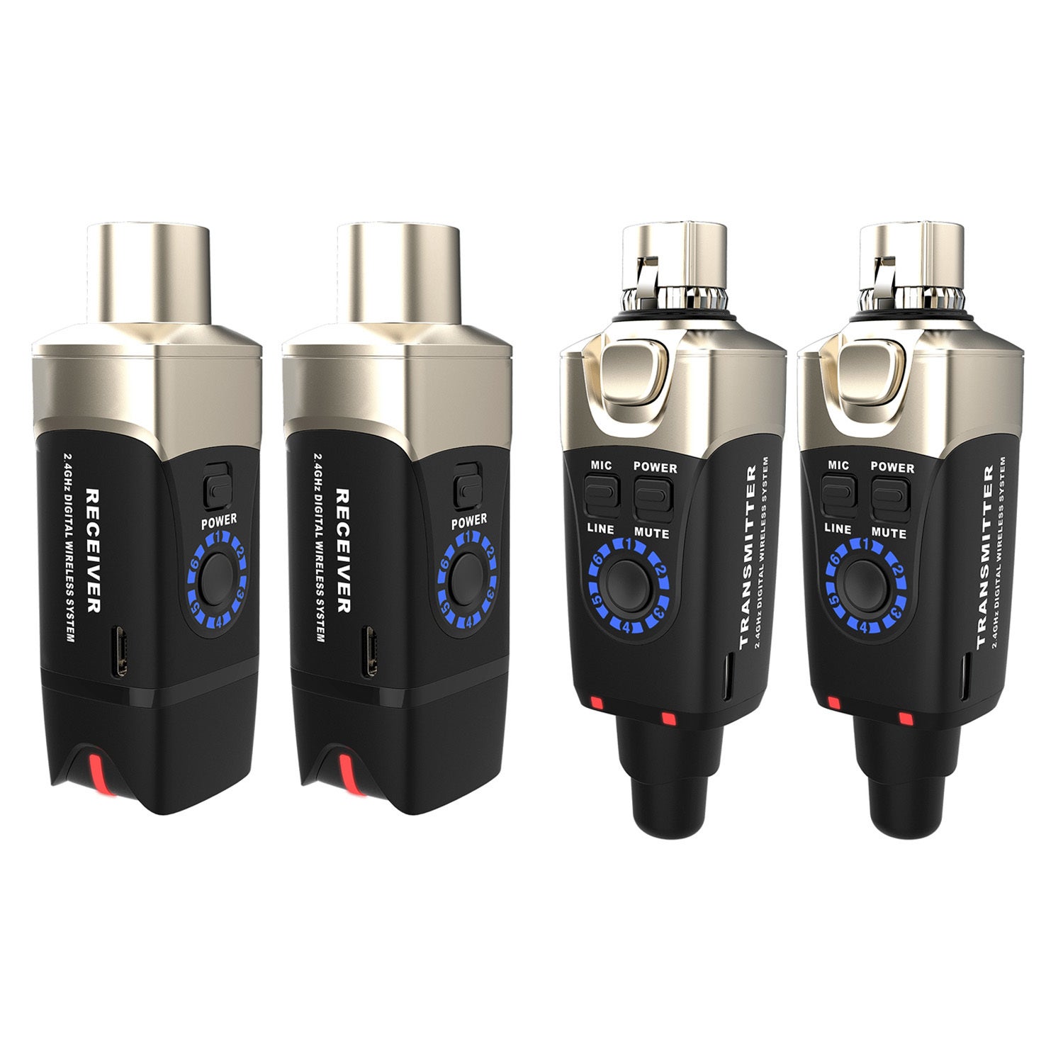 Xvive U3D dubbel draadloos systeem voor handheld microfoons