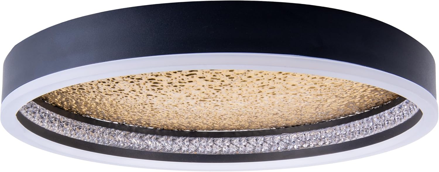 Näve Leuchten - LED Deckenleuchte Arany - Deckenlampe aus Metall und Kunststoff - Mit fest verbauten LEDs, Dimmbar - Schwarz, 40 cm