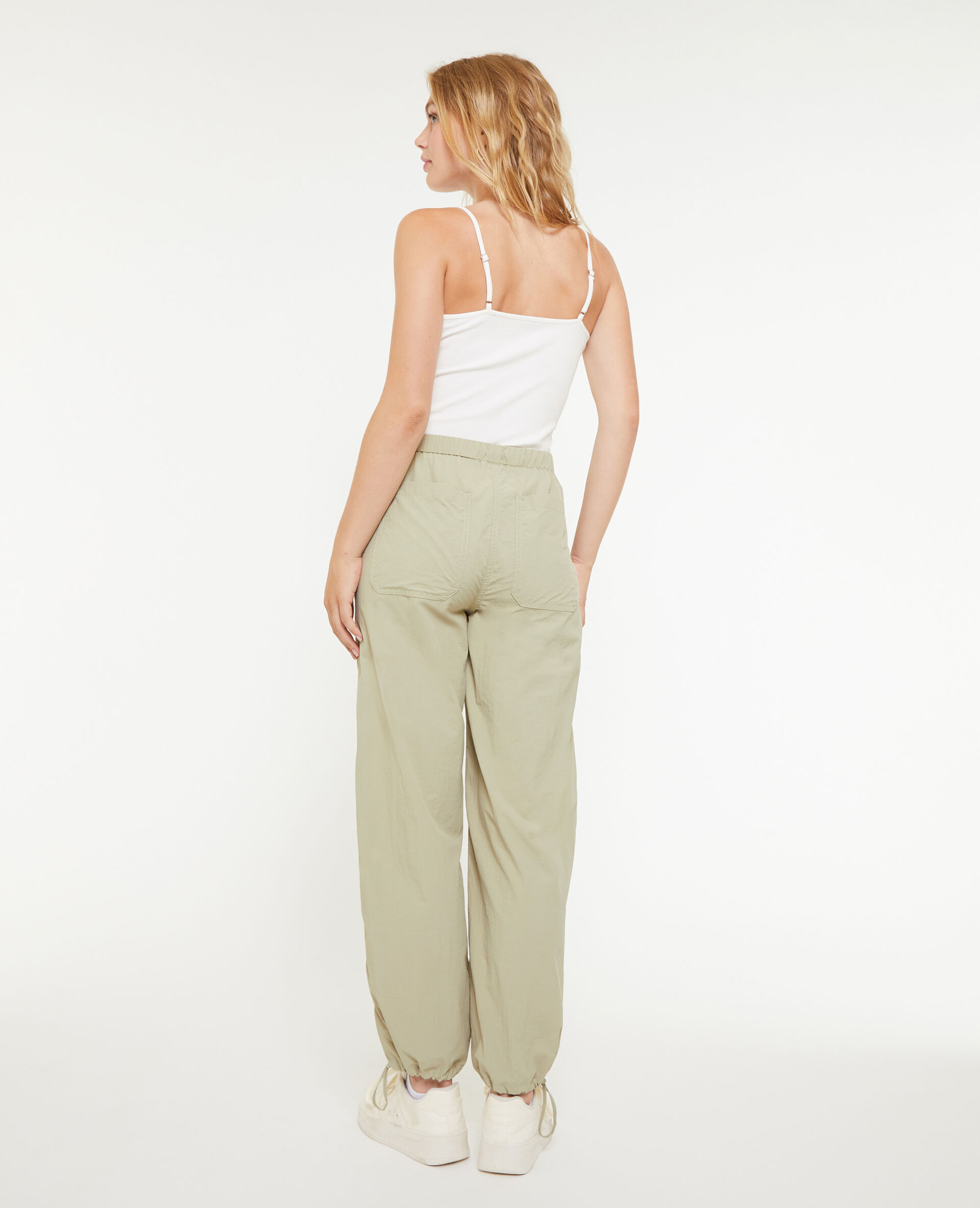 Pantalon parachute - Vert kaki