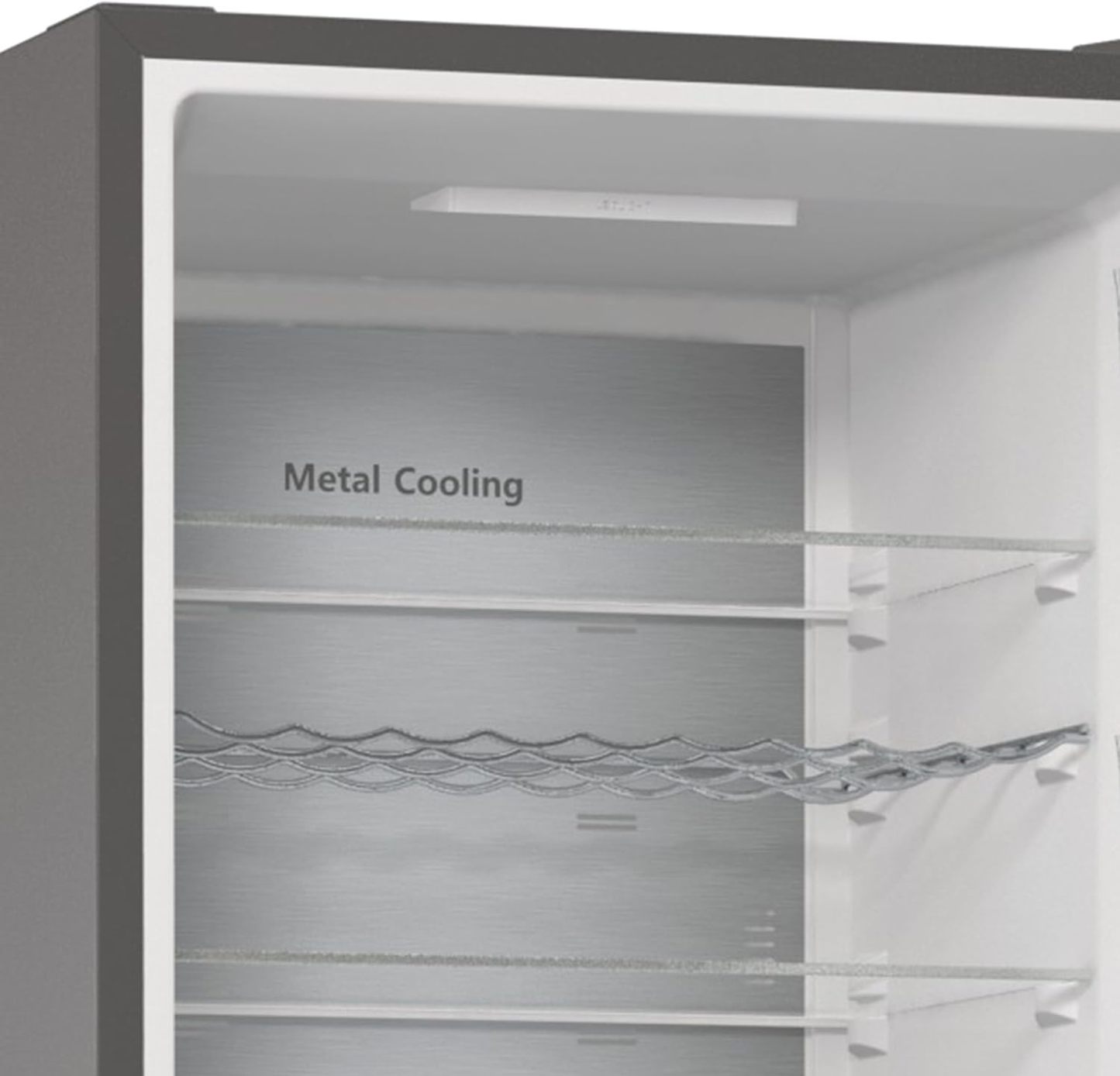 Hisense RB327N4AD2 Kühl-Gefrierkombination/ NoFrostPlus/ Multiflow 360°/ HolidayMode/ FreshZone/ 182,4 cm/ Kühlteil 171 l/ Gefrierteil 85 l/ 41 dB/ 287 kWh/ Jahr/ Edelstahl-Look