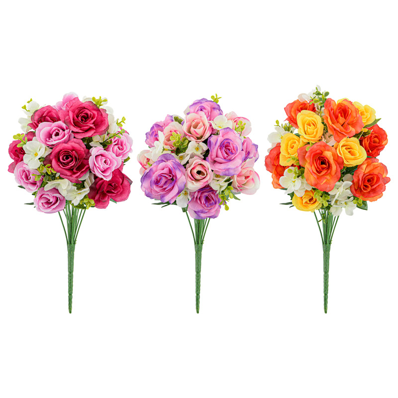 Bouquet de roses et d'alstromerias