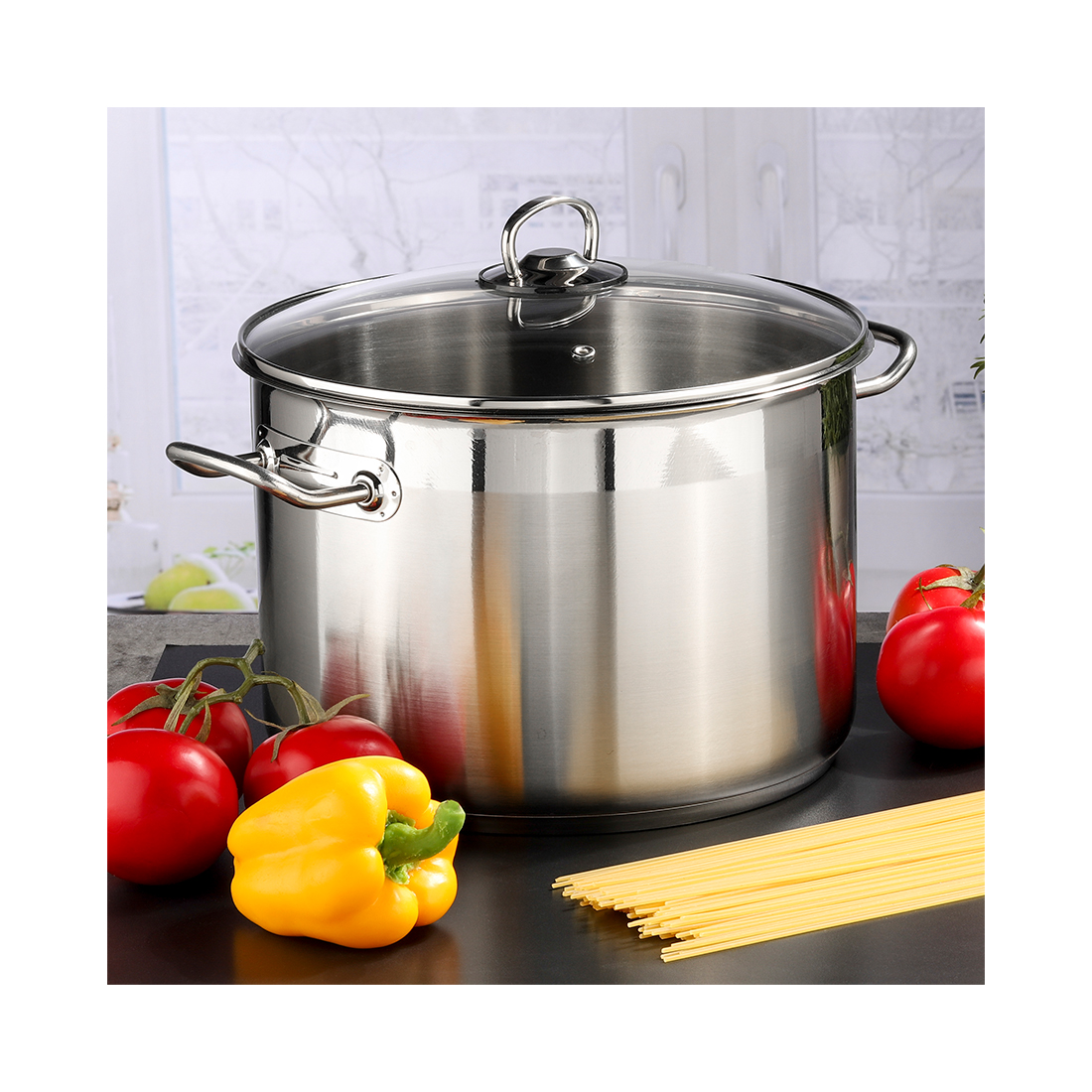 FS-STAR Universalkochtopf mit Glasdeckel 10 Liter
