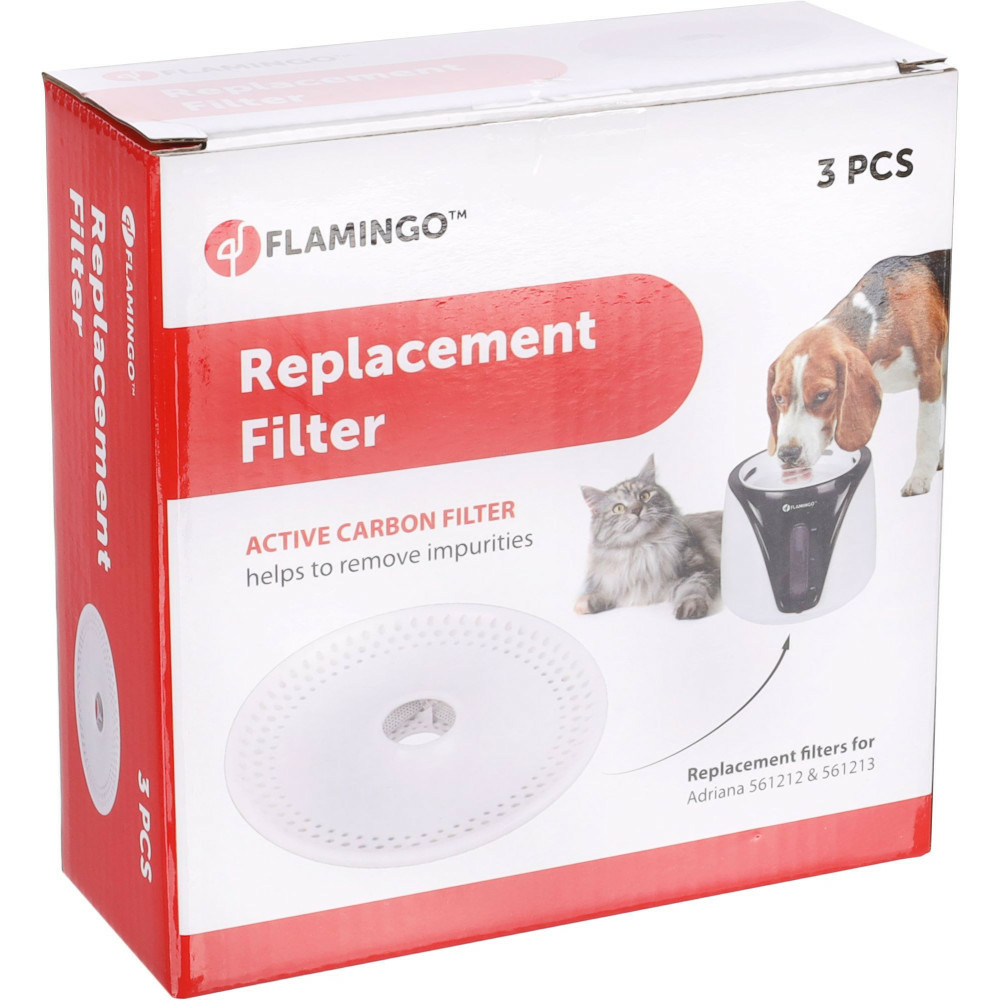 3 filtres rechange pour fontaine sensor adriana noir pour chat et chien