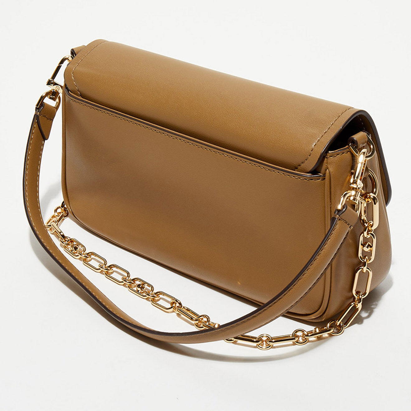 Michael Kors Sac porté épaule en Cuir Parker beige foncé - 26x15x8 cm
