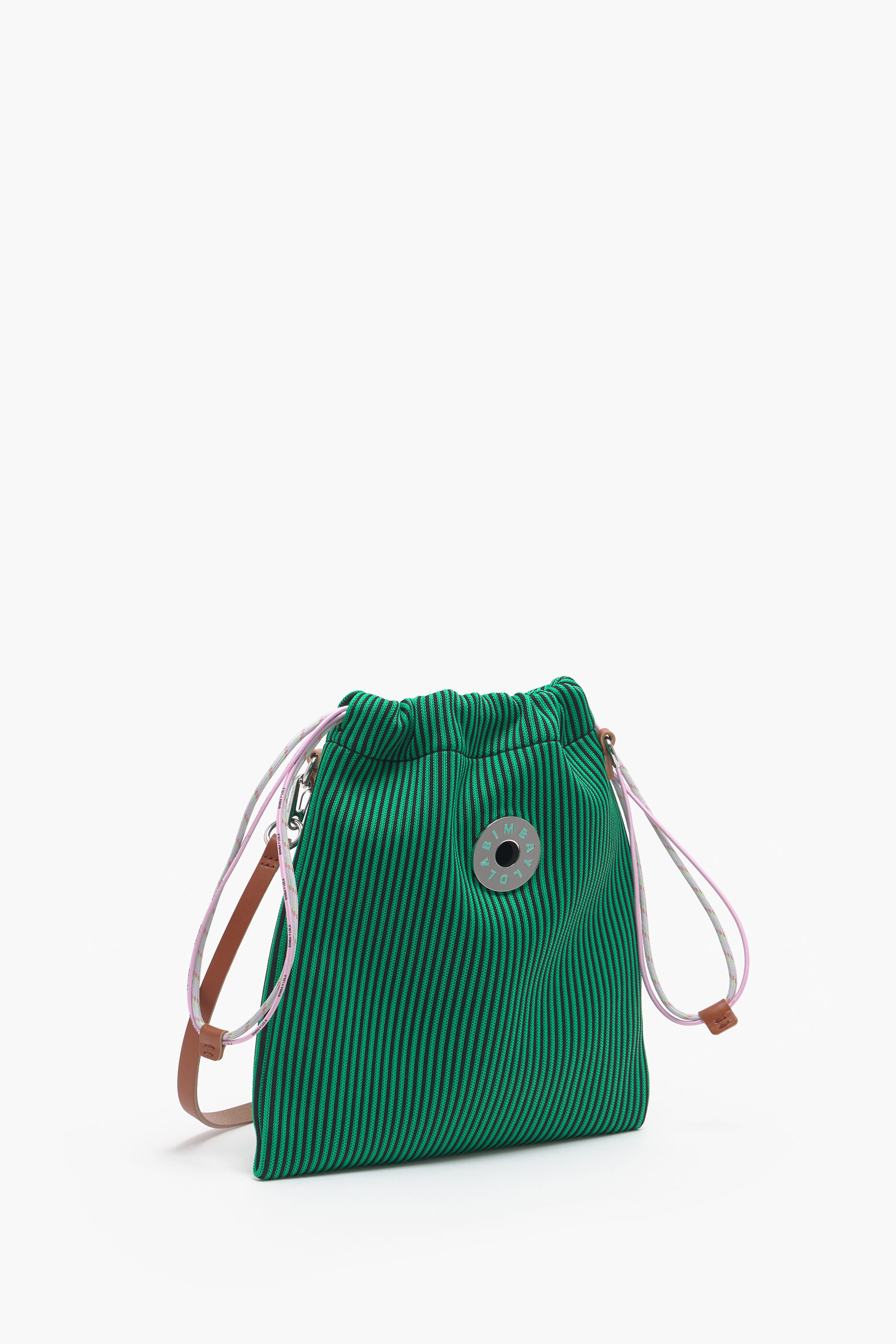 Saco pequeno verde com cordão