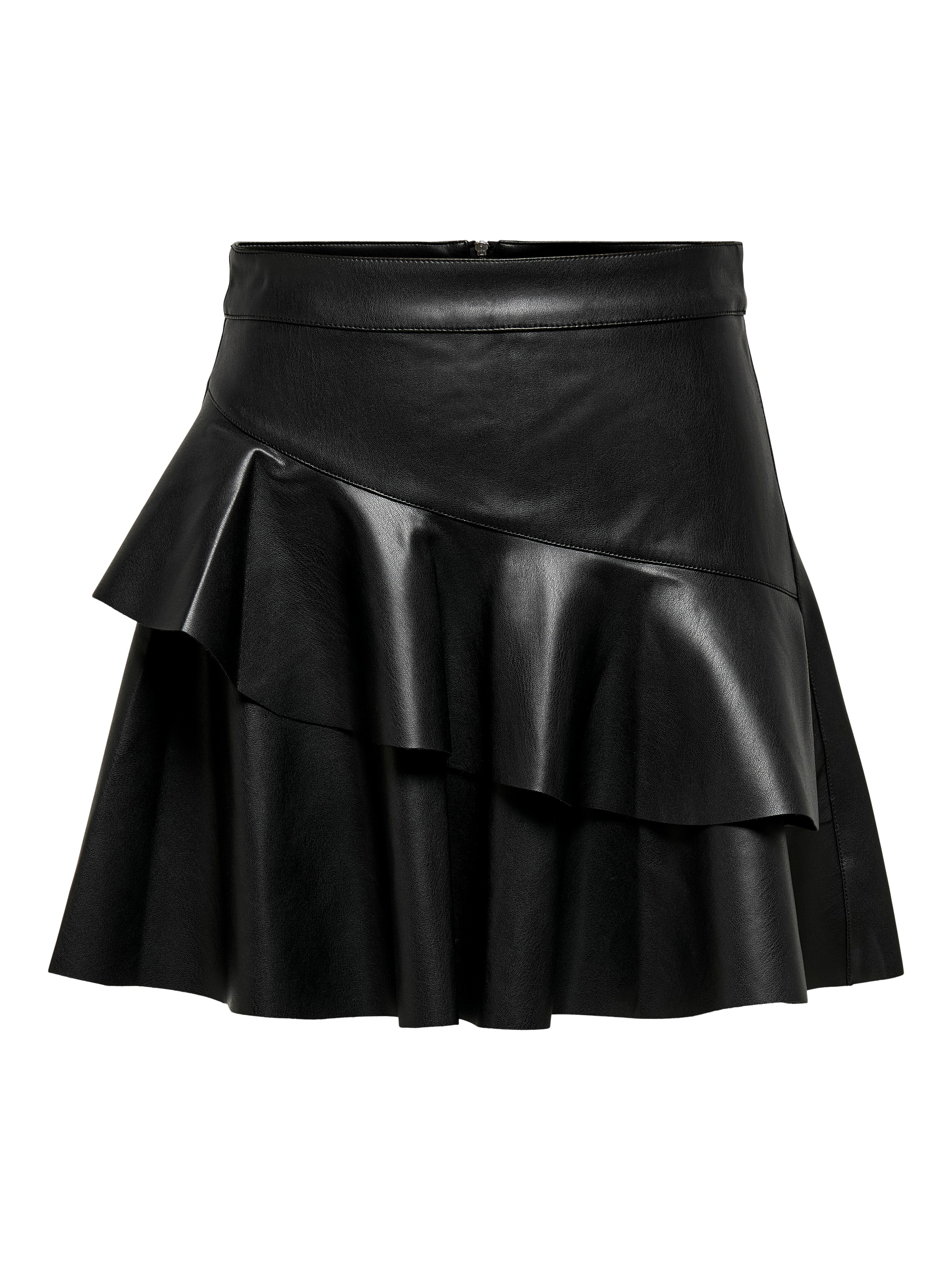 ONLY Lederimitatrock »ONLEMMA FAUX LEATHE FRILL SKIRT NOOS OTW«