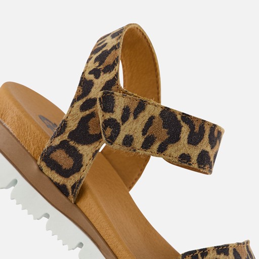 Giga Leopard Sandalen bruin Leer