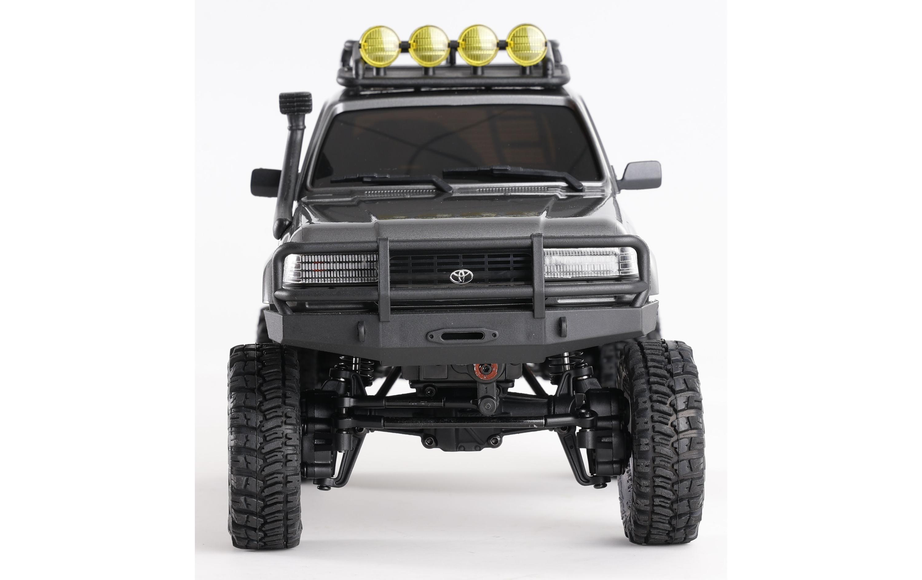 Scale Crawler FCX18 Toyota LC80 Grau, RTR, 1:18<br>Mini Rock Crawler mit detaillierter Toyota Landcruiser Karosserie und 2-Gang Getriebe