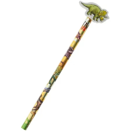 Stylex Bleistift mit Radiergummi-Topper im Dinosaurier Design, 1 Stück, sortiert