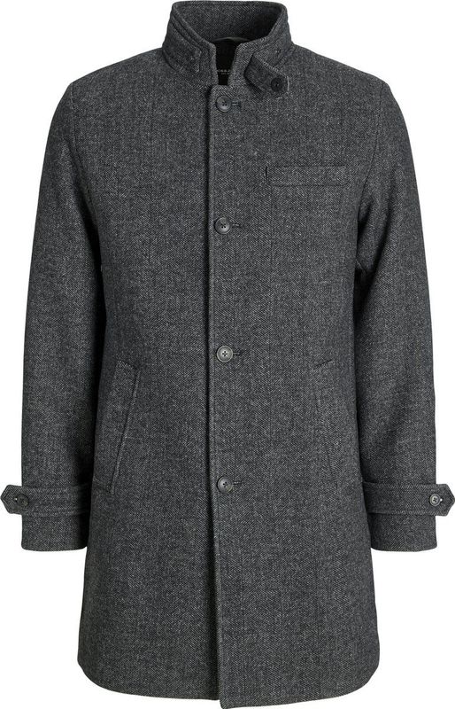 Jack & Jones - Melton - Wollen Jas - Winddicht - Hoge Hals