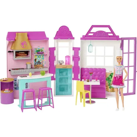 Barbie Restaurant inkl. Puppe (blond), Barbie Bistro mit Zubehör