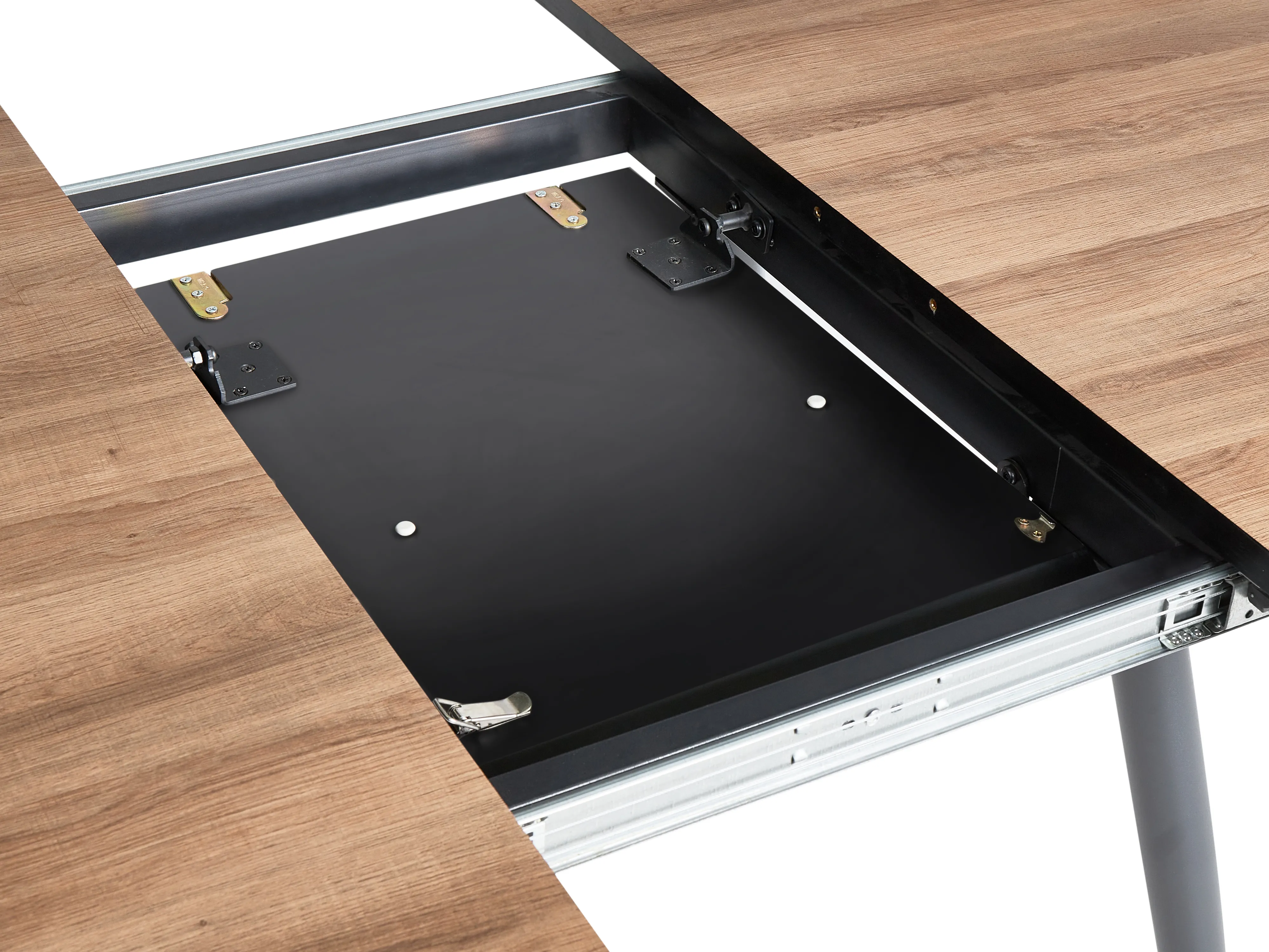 Eettafel uitschuifbaar SENIAC Bruin 112 cm 110/150 cm