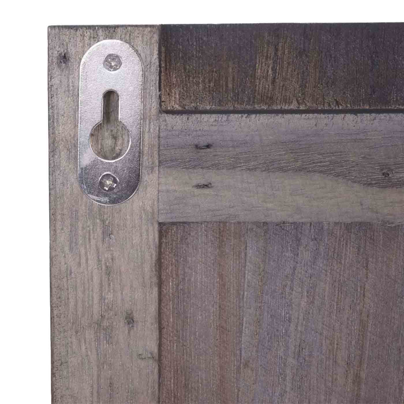 Wandgarderobe MCW-C89 mit Pinnwand, Garderobenpaneel, Shabby-Look Vintage, 8 Haken 91x60cm ~ dunkelgrau, shabby