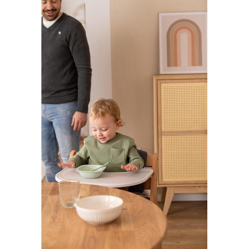 Tablette Click Tray pour chaise haute Alpha+ - Blanc - HAUCK