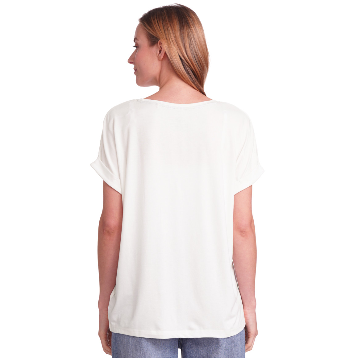 Gina Benotti Damen T-Shirt mit Print cremeweiss
