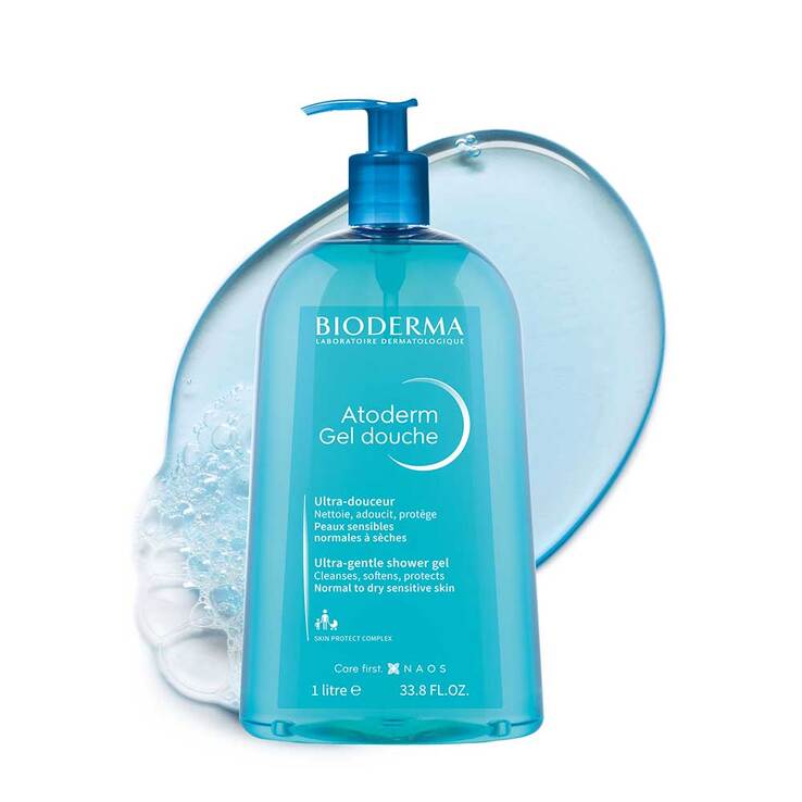Bioderma Atoderm Gel Douche für trockene, empfindliche Haut, 1 l